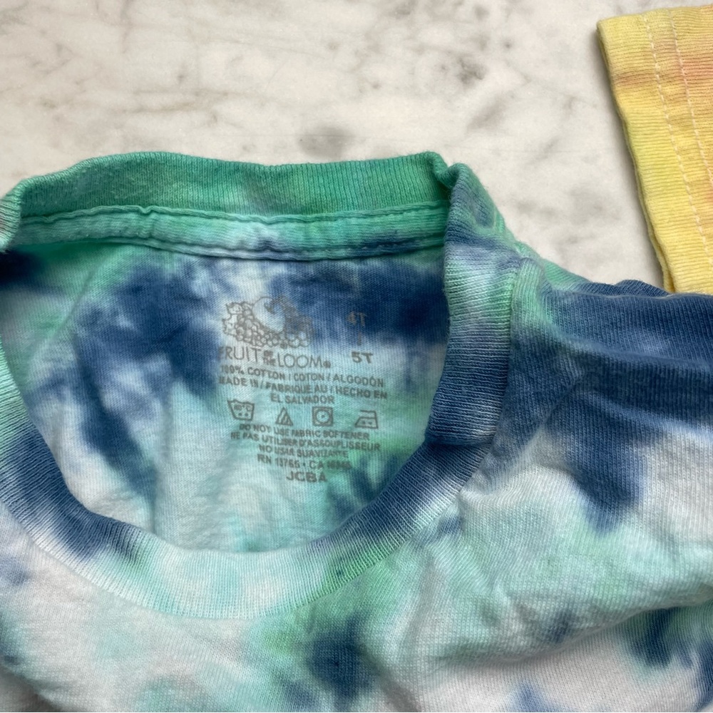 Children's Place Awesome Fearless Epic Legit Tie-Dye T-Shirts - Picture 4 of 10